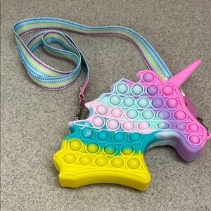 Rainbow Unicorn Pop-It Crossbody Bag